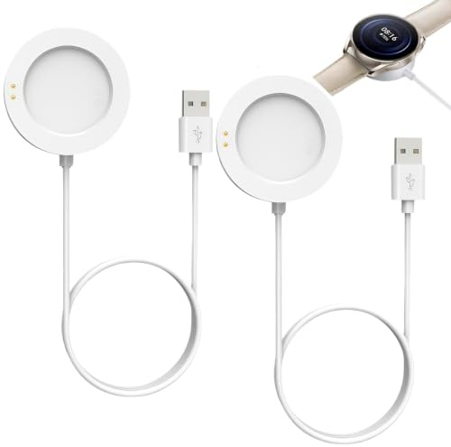 2PCS Cables De Carga compatibles con Xiaomi Watch 2/2 Pro/S2 S3/S4/H1 Cable de Carga USB Magnético 1 M Estación de Carga Rápida y Estable para Reemplazo Smartwatch, Blanco