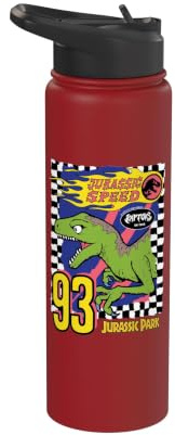 Jurassic Park Raptor World Tour 93 Front & Back Stainless Steel Insulated Water Bottle