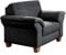 CAVADORE Sessel Byrum / Großer 1-Sitzer im Landhausstil mit Federkern / Passend zur edlen Sofagarnitur Byrum / 101 x 87 x 88 / Flachgewebe: Grau