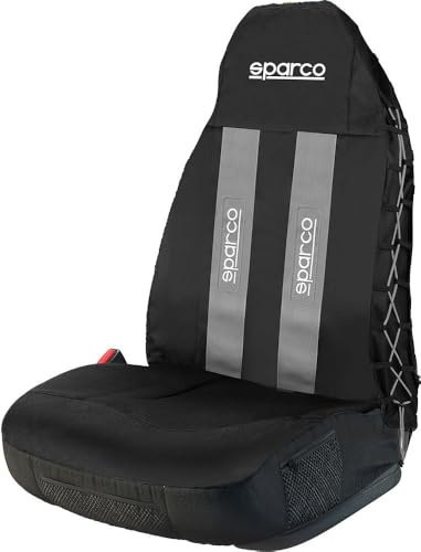 Sparco Grauer 3D-Autositzbezug, universal, mit Seitengeflecht