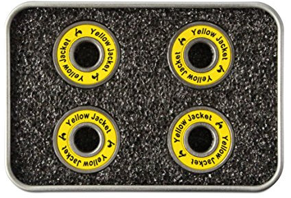 Yellow Jacket Premium Scooter Kugellager, Kick Scooter, 608, ABEC 11, Yellow Jacket (4 Stück)