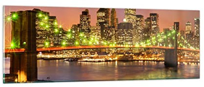 ARTTOR Bilder auf Glas 90x30cm Wandbild Glasdruck Architektur Städte - 3517