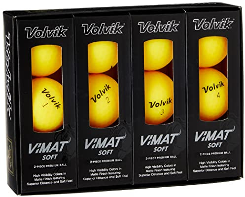 Volvik Unisex's Vimat Golf Ball, Yellow, one size