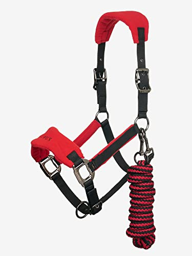 LeMieux Vogue Fleece Headcollar & Rope Chilli Halfter, Pony