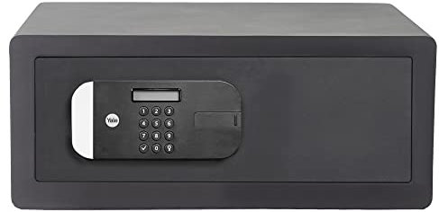 Yale YLEM/200/EG1 Motorisierter Laptop-Safe mit maximaler Sicherheit – Digitaler PIN-Code-Zugang, lasergeschnittene Tür, Anti-Bohrplatten + Überbrückungsschlüssel, Befestigungsschrauben