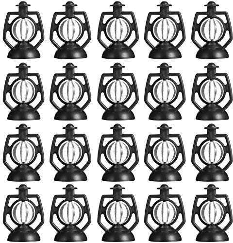 20 Stück Anhänger Weihnachtsbaum Miniatur Ornament Weihnachtsbaum Ornament Weihnachten Vintage Ornamente Xmas Ohrring Charms Rot Weihnachten Tischlaterne Kunststoff Ländliche dekorative Lichter