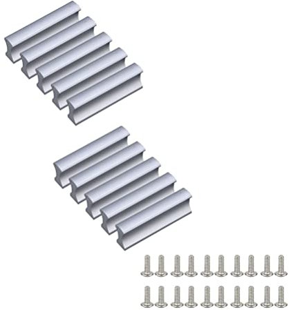 ETOPARS 10 Stück Schrank Schublade Möbelgriffe Knöpfe Türgriff Stangengriff Küchengriff Kleiderschrank Zieht Möbel Griffe Kabinett Schubladegriff Türknöpfe (32mm/1.25, Silber)