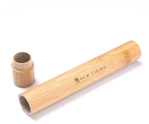 Porte-brosse à dents en bambou | Étui de transport en bambou pour brosse à dents | Produit écologique biodégradable | Produit naturel de 21 cm