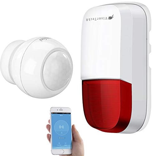 VisorTech Alarmsirene: WLAN-Outdoor-Sirene für ELESION,Akku, WLAN, 95 dB, PIR-Sensor, IP54 (WLAN Alarm, Alarmanlage Bewegungsmelder, Überwachungskamera mit Infrarot)