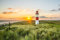 LEUCHTTURM Fototapete VLIES-300x223 cm (2818A)-Nordsee Dünen Strand Meer See Natur Landschaft Wandtapete-Inkl. Kleister-Vliestapete Bild Dekoration Wand-Dekor Moderne Motiv-Tapete Panorama Poster XXL
