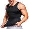 IFKODEI Herren-Kompressions-Shirts, figurformend, Unterhemd, Workout, Tanktop, Bauchkontrolle, Shapewear, Schwarz, X-Small-Small