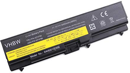 vhbw Akku kompatibel mit Lenovo ThinkPad W510, W510 4389, W520 Notebook (4400mAh, 11,1V, Li-Ion)