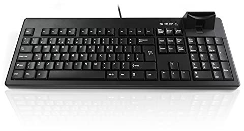 Accuratus 104SF - Professional Grade USB full Layout Keyboard with World-Renowned GemCore Smart Card Reader and NEXT Biometrics Finger Print Reader