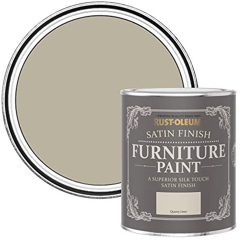 Rust-Oleum Beige Furniture Paint in Satin Finish - Quarry Lime 750ml