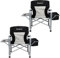 KingCamp Folding Camping Chairs for Adults Set of 2 Heavy Duty Directors Chair Folding with Cooler Bag and Side Table Support up to 150KG