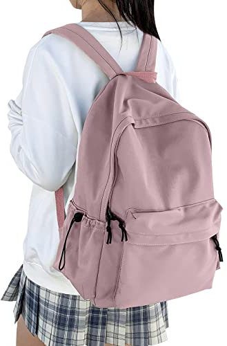 HYC00 Schulrucksack Damen, Causal Travel Schultaschen 14 Zoll Laptop Rucksack für Mädchen im Teenageralter Leichter Rucksack Wasserabweisend Bookbag College Boys Men Work Daypack,Lila