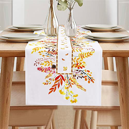 Tischläufer Frühling, Tischläufer Herbst, Tischläufer Winterlich, Tischläufer Weihnachten Modern, Tischläufer Sommer, Tischläufer Dekor, Tischläufer Blumen, Tischläufer (Herbst, 40 x 180 cm)