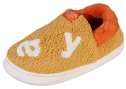 IQYU Hausschuhe Damen Winter Pantoffeln Slipper Wärmende Schuheinlagen Hausschuhe Bequemer Samt Warm Dicker Boden Colorblock Langlauf Schuhe Damen Flauschige Fluffy Schlappen Winterhausschuhe