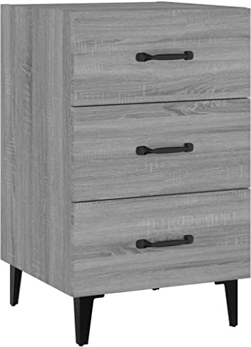vidaXL Bedside Cabinet Grey Sonoma 40x40x66 cm Engineered Wood
