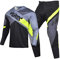 Willbros Motocross Jersey Hose Combo Rennbekleidung Dirt Bike Reiten MX Getriebe Set Protective Anzug Rennen Grau Gelb (Jersey XL Pants 36)