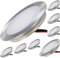 ETT Distribution GmbH LED Bodenleuchten 12V Ultra flach 8 x 0.5W Wandeinbaustrahler Tom 3000K Rund IP67 Trittfest Begehbar Lochausschnitt: 46mm inkl. LED Trafo