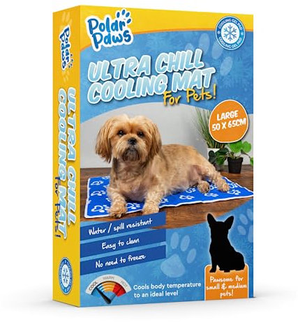 PawPride Pet Cooling Mat (Upgraded) Gel Pockets Non-Toxic Self Cooling Pad for Dogs Cats 50x65cm - Large.