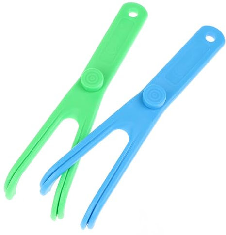 BCBF 2 Pezzi Porta Filo Interdentale,Filo Interdentale Forcella,Supporto per Filo Interdentale,Plettri per Filo Interdentale,per La Pulizia dei Denti,Igiene Orale