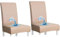 Bestenrose Stuhlhussen 6er/4er PU Leder Stuhlbezug wasserdichte Stretch Esszimmer Stuhlüberzug Stretch Stuhl Husse Universell Stuhlhussen Haus Büro Restaurant (Khakifarbe, 2-Stück)