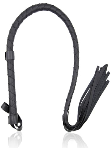 Peitsche Sex Hart,Leder Whip,85Cm Bullenpeitsche,Bdsm peitsche,für SM Sex Strap Flogger Wildleder Sexspielzeug Cosplay(Schwarz)
