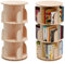 PTUWODS Bibliothèque rotative à 360 degrés, étagère de Rangement pour Enfants et Adultes, étagère multifonctionnelle, en Bois Massif (46 x 98 cm)
