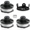 Newtic 3 Pièces Bobines de fil - Rechange pour Tondeuse à Gazon électrique, pour Tondeuse Makita 195858-1 196146-9, Avec 1 Capuchon et 1 Ressort pour Coupe