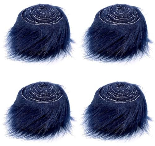 4pcs Plüsch Pelzstoff Dekoband,Kunstfell Band,Precut Strips Band Plüsch Trim Stoffrolle Weiches Kunstfellband Pelz Stoff Schnitte Flauschige Pelz Patches ideal zum Basteln Nähen Dekor (16)