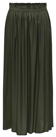 ONLY Damen Onlvenedig Life Long Skirt WVN Noos Langer Plisseerock Mit Elastischem Bund Für Weibliche Jugendliche, Kambaba, M