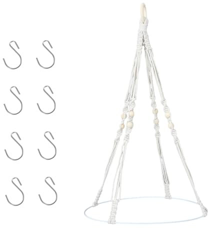 WATIIFUFU Tendedero De Ropa Tejida para Hierbas Macramé Flores Cuerda De Algodón para Secar Especias Cocina o Jardín