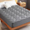 Sonive Matratzenschoner 160x200 Grau, weicher Topper, Matratzenauflage mit 30cm tiefen Taschen, Atmungsaktives Matratzenschutz