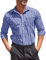 Misfuso Chemise Homme Casual à Carreaux Manche Longues avec Poche Poitrine Chemise Homme Décontractée en 100% Coton Bleu XL