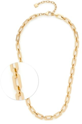 JEWELS BY LEONARDO Halskette Orfea, kurze Kette aus goldfarbenem Edelstahl, flächige Kettenglieder, 45-50 cm Länge, Schmuck Geschenk, 024279