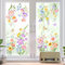 Tanlaby Fensterbilder Bunt Blumen Fensteraufkleber Sommer Frühling Doppelseitige Statische Fenstersticker Anti-Kollision Fensterdeko Aufkleber Wohnzimmer Küche Büro