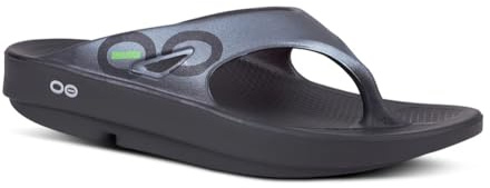 OOFOS OOriginal Sport Recovery Sandal - Women’s and Men’s, Graphite/Black, 8 Women/6 Men