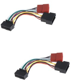 Angoily 2 Stück 16 auto CD kabel stoßverbinder Stereo-Adapteranschluss DVD-Kabelbaum