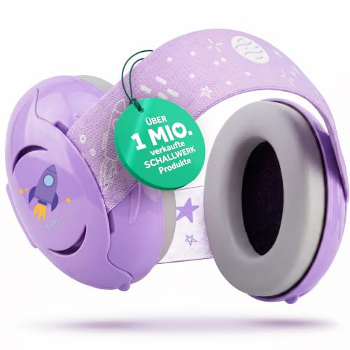 Schallwerk ® Mini+ (Rocket Berry) Gehörschutz Baby & Kinder – Lärmschutz Kopfhörer für Kleinkinder – Hochwertige Ohrenschützer & Hörschutz speziell für Babys
