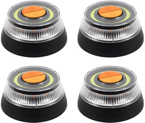 AOHEWEI V16 Warnleuchte mit – Magnetfuß für Autodach, 360° LED Blinklicht Wasserdicht IP54 – Ersatz für Warndreieck, geeignet für Auto, Motorrad, Wohnmobil & LKW (4 Stück)