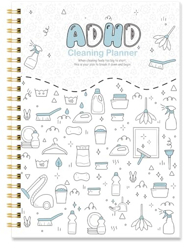 ADHD Reinigungsplaner für Erwachsene, ADHS-Reinigungs- und Organisationsplaner mit Reinigungsplaner, Reinigungs-Checklistenbuch für Zuhause & ADHS-Reinigungsbedarf