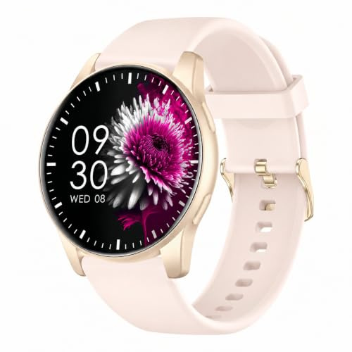 AcclaFit Smartwatch Uomo Donna con Chiamate Bluetooth, Orologio Fitness Rotondo da 1,38 con 147+ Modalità Sportive, Cardiofrequenzimetro, Sonno, IP68 Impermeabile, Compatibile con Android iOS