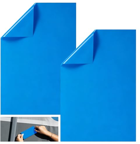 2 toppe di riparazione grandi per piscina, 2 x 2,8 m, in vinile autoadesivo, kit di toppe impermeabili per piscine interrate o fuori terra, galleggianti gonfiabili, materassi ad aria