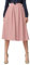 Damen Flared A line Gefaltetes Ausgestelltes Midi Rock (XL, Rosa)