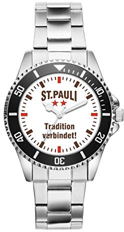 KIESENBERG Damen Armbanduhr St.Pauli Geschenk Artikel Idee Fan Uhr 33 mm Durchmesser Armbandlänge 19cm für Kinder und Frauen D- 6027