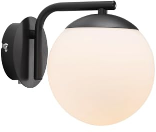 Nordlux Wandlampe Grant Schwarz, Opal Weiss