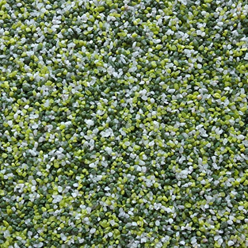 Buntsteinputz Mosaikputz 1-2mm CoPa6 Moosgrün/Lindgrün/Weiß(Naturkorn) - Hergestellt in Bayern -