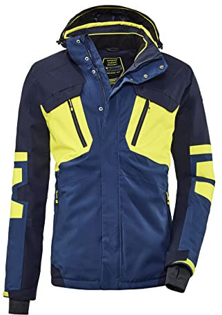 Killtec Herren Skijacke Savognin MN Ski Jckt A, Farbe:dunkelozean/gelb/Midnight, Größe:L